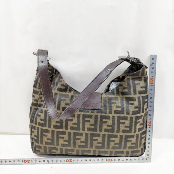 Fendi Hand Bag Brown Canvas 614-082325 - Picture 2 of 14
